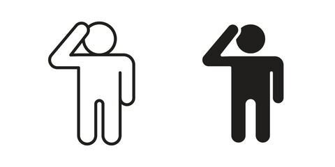 Salute icon vector illustration on a transparent background.