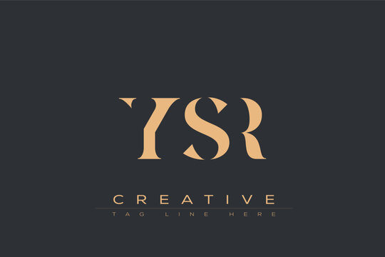 YSR abstract letter logo design. This logo is designed by three abstract letters.