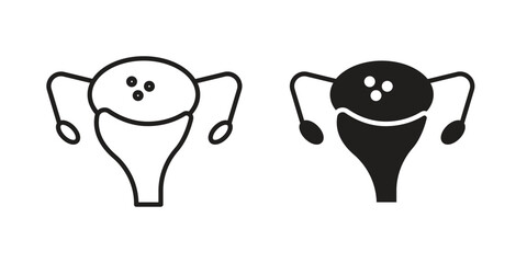 Pelvic inflammatory disease icon vector illustration on a transparent background.