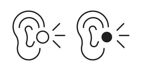 Otitis icon vector illustration on a transparent background.