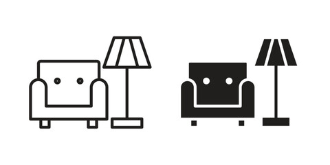 Lounge icon vector illustration on a transparent background.