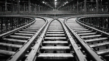 Industrial conveyor system intersection