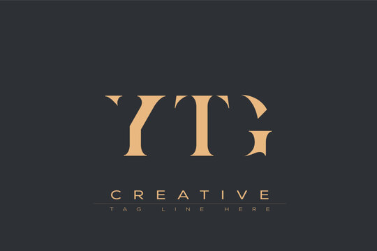 YTG abstract letter logo design. This logo is designed by three abstract letters.