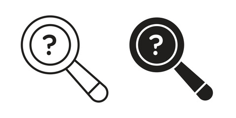 Investigation icon vector illustration on a transparent background.