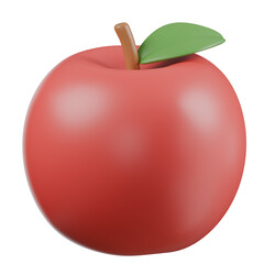 red apple isolated on white.