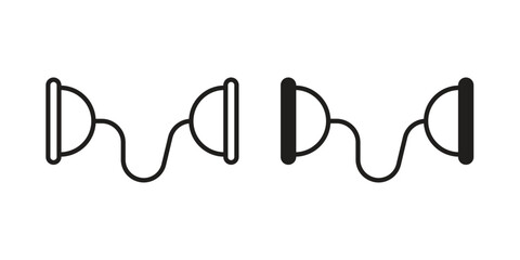 Exercise bands icon vector illustration on a transparent background.