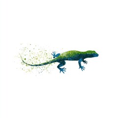 Fototapeta premium A stylized illustration of a lizard