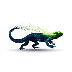 Fototapeta premium A stylized, digital lizard design