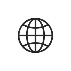 Global Network Icon Modern Line Art Representing Connectivity and International Reach