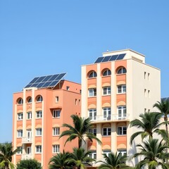 modern building in barcelona spain