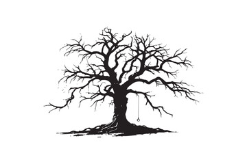 Killing tree on white background.02