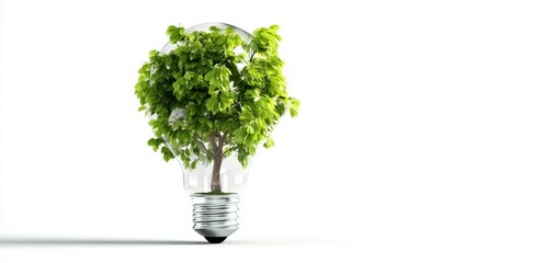 The lightbulb transformed into a vibrant tree symbolizing sustainability and innovation.