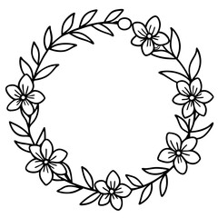 vector floral frame with flowers