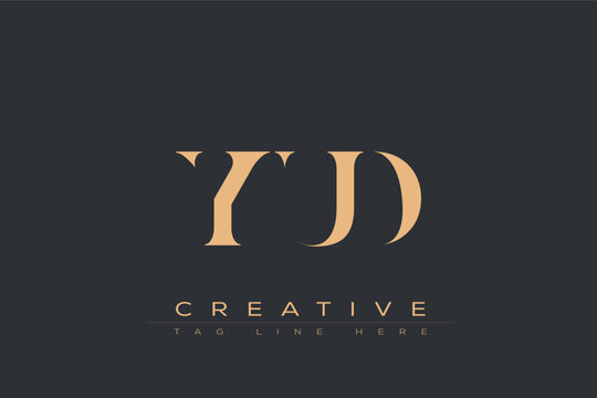 YUD abstract letter logo design. This logo is designed by three abstract letters.