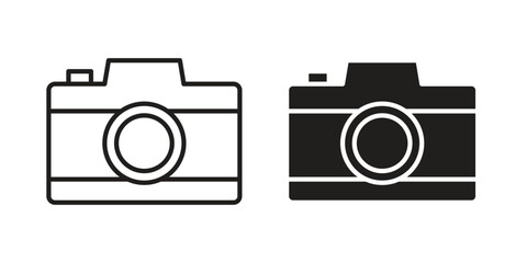 Camera icon vector illustration on a transparent background.