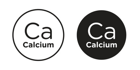 Calcium icon vector illustration on a transparent background.