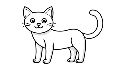 Obraz premium cat animal cartoon vector pet kitten illustration vector illustration of cartoon cat