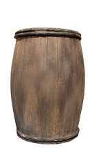 Wooden Barrel Isolated on transparent background