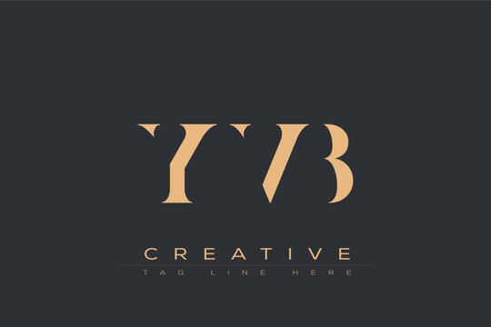 YVB abstract letter logo design. This logo is designed by three abstract letters.