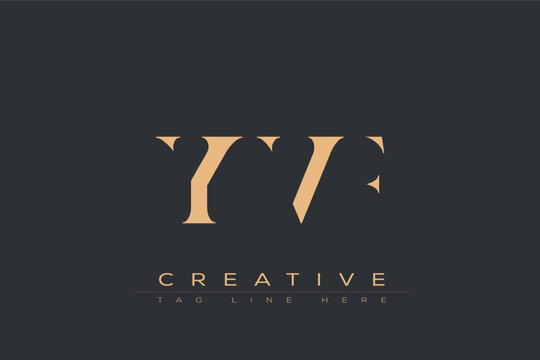YVF abstract letter logo design. This logo is designed by three abstract letters.