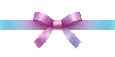 Elegant Pink and Blue Ribbon with Gradient Effect on Black Background Decorative element for gift wrapping, celebration, and design projects