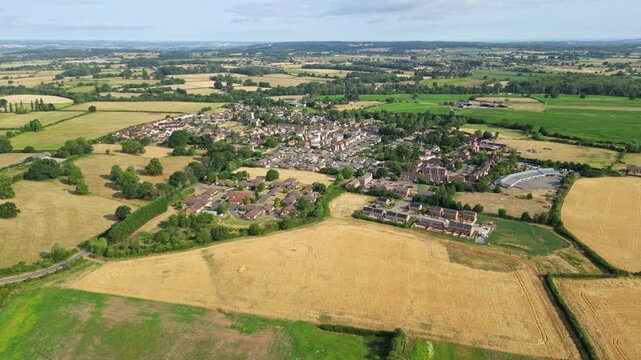 Aerial view at Rowde, Wiltshire, UK