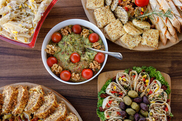 Delicious spread of appetizers for a gathering with friends