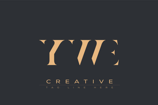 YWE abstract letter logo design. This logo is designed by three abstract letters.