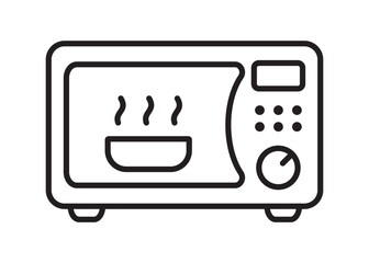 Microwave oven line icon. Kitchen electronics icon.
