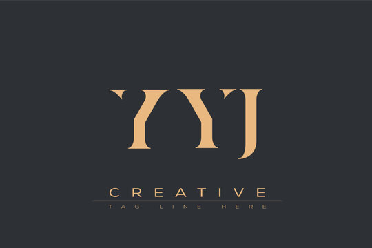 YYJ abstract letter logo design. This logo is designed by three abstract letters.