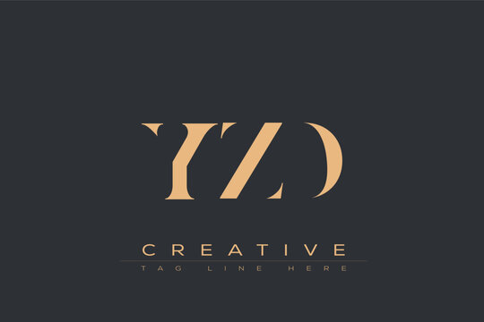 YZD abstract letter logo design. This logo is designed by three abstract letters.