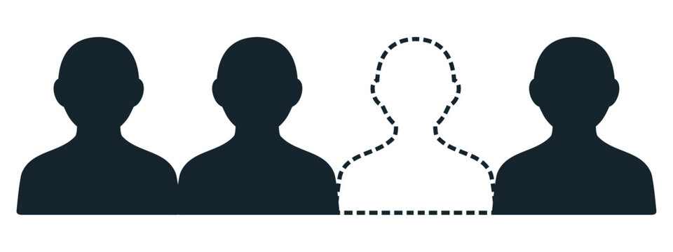 Missing person icon. Illustration vector