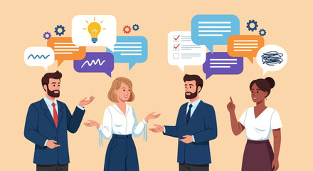 Collaborative brainstorming Business professionals exchanging ideas and problem-solving solutions in a meeting