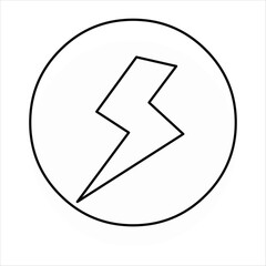 Electric Bolt Icon Vector | Lightning Energy Symbol

