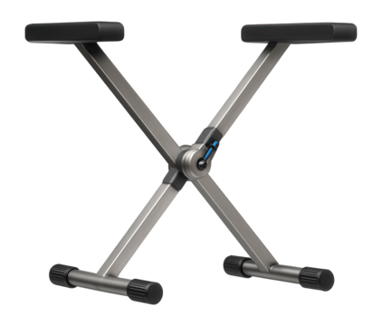 Keyboard stand with reinforced steel frame and customizable height settings