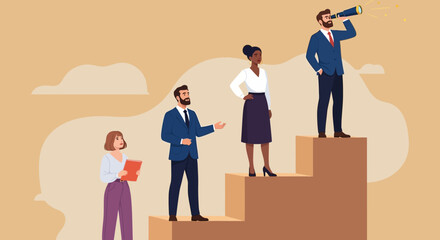 Visionary Leadership A Diverse Team Ascending to Success