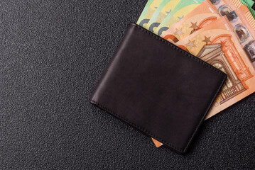 Paper money, euro notes, cash for savings and investments. Euro paper cash