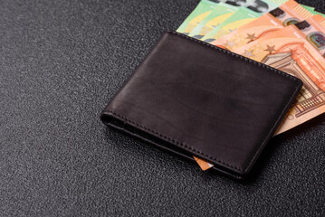 Paper money, euro notes, cash for savings and investments. Euro paper cash