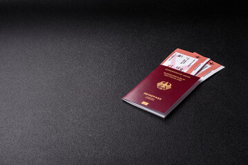 German passport, German document for travelling, border crossing