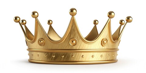 Exquisite Golden Crown Fit for a King, Shining with Regal Majesty