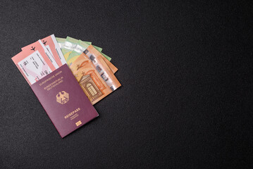 German passport, German document for travelling, border crossing
