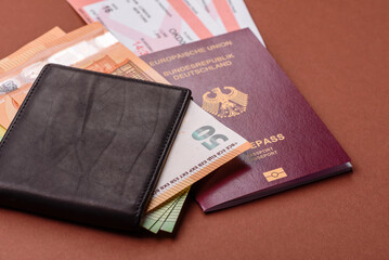 German passport, German document for travelling, border crossing