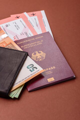 German passport, German document for travelling, border crossing