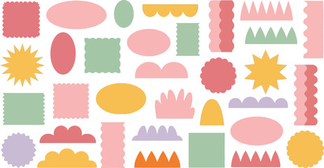 Abstract Geometric Shapes Pattern Background Decorative Elements for Modern Design, Arts and Crafts