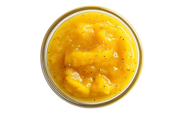Fresh Mango Chutney from Above in Transparent Background