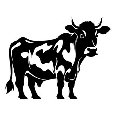 Dairy Cow Farm Animal Vector Illustration
