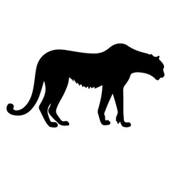 Cheetah Big Cat Animal Silhouette Vector

