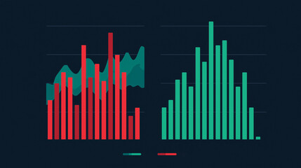 Data visualization insights comparative bar graph analysis digital workspace infographic modern design
