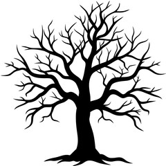 Dead tree silhouette 