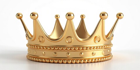 Elegant golden crown adorned with circular accents, symbolizing royalty and power
